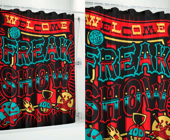 Freak Show Shower Curtain by Sourpuss