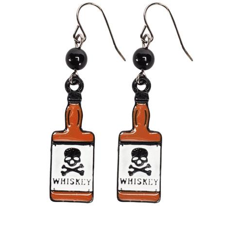 Earrings by Sourpuss- Whiskey Bottles - SALE