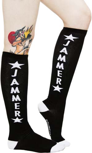 Jammer Over The Knee Socks by Sourpuss