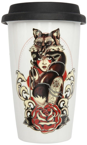 Hot or Cold Drink Tumbler from Sourpuss - Artic Fox