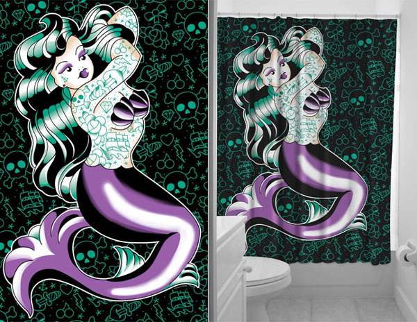 Marina Kai Mermaid Shower Curtain by Sourpuss