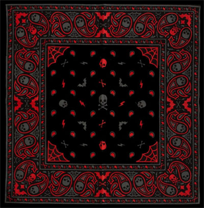 It The Dark bandana by Sourpuss (Skulls and Bats)