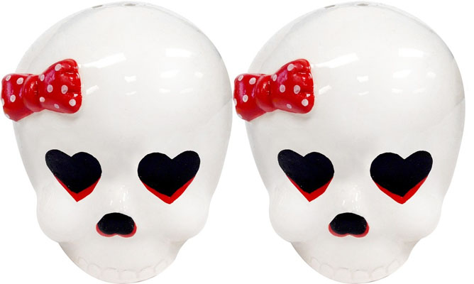 Darling Sugar Skull Salt/Pepper Shakers by Sourpuss