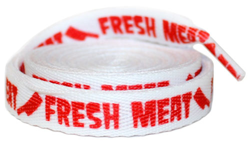 Fresh Meat shoe/roller skate laces by Sourpuss