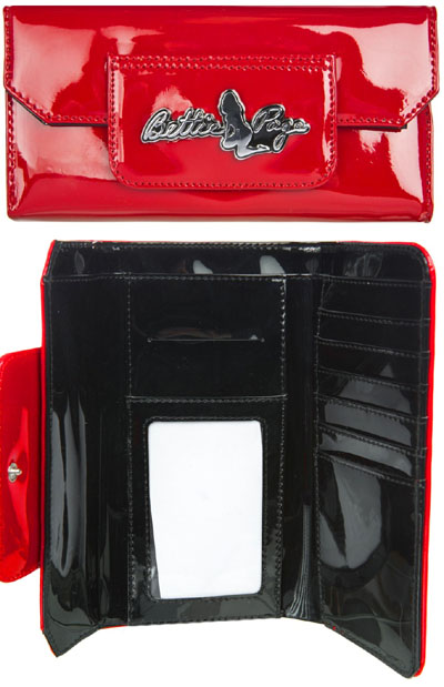 Bettie Page Wallet by Sourpuss - in red