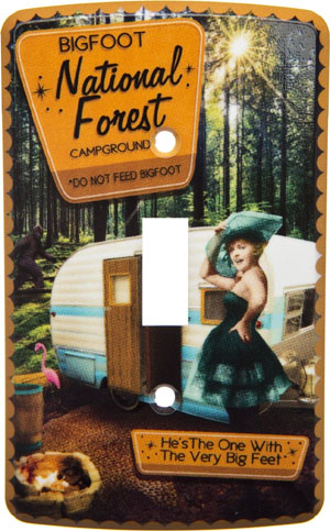 Bigfoot National Forest light switch plate by Sourpuss