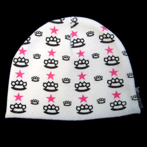 Show product details for SALE - Brass Knuckles beanie by Sourpuss 