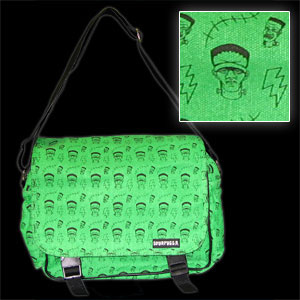 Show product details for Monster Flash canvas diaper bag by Sourpuss (Can be used as a carryall!)