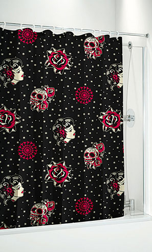 Day Of The Dead Shower Curtain by Sourpuss