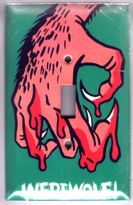 Werewolf light switch plate