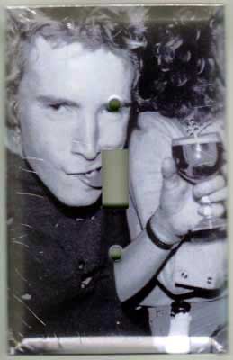 Johnny Rotten- With Drink light switch plate