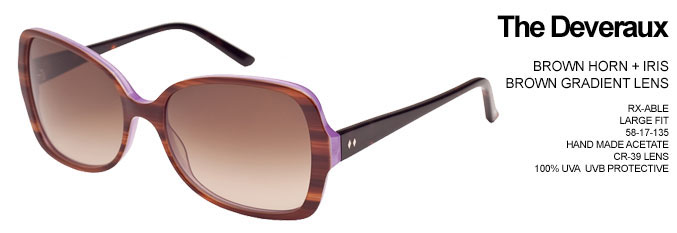 Devereaux Sunglasses by Tres Noir- BROWN HORN