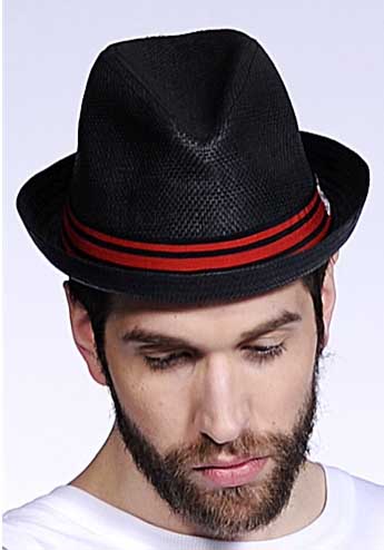 Straw Trilby Hat by Toxico