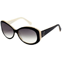 Bombshell Sunglasses by Tres Noir- BLACK & WHITE HORN