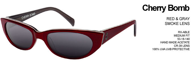 Cherry Bomb Sunglasses by Tres Noir- RED & GREY
