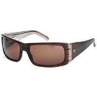 The Crusher Sunglasses by Tres Noir- BROWN & TAN HORN