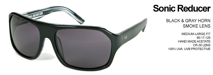 Sonic Reducer Sunglasses by Tres Noir- BLACK & GREY HORN