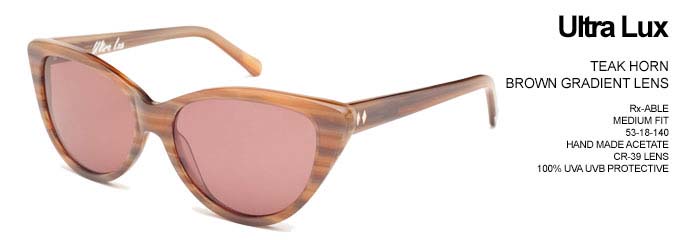 Ultra Lux Sunglasses by Tres Noir- TEAK HORN