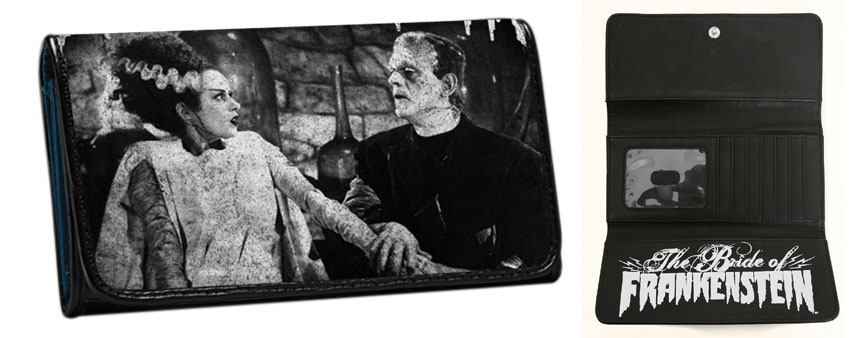 We Belong Dead Frankenstein & Bride Trifold Wallet by Rock Rebel 