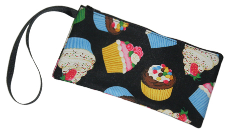 Cupcakes Black Wristlet Bag by Viva Dulce Marina - SALE
