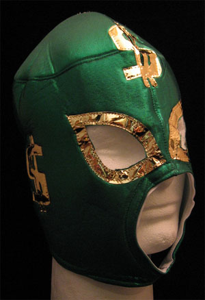 Lucha Libre Wrestling Mask- Vegas (Green/Gold)