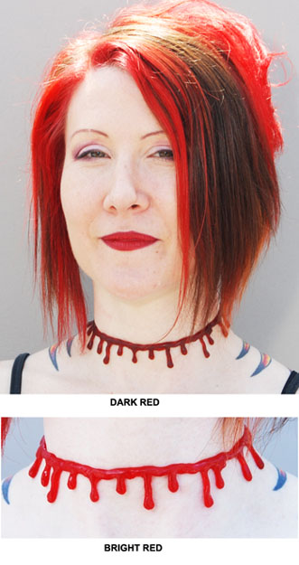 Dripping Dark Red Blood Choker by VonErickson's Laboratory