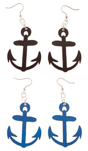 Recycled Record Vinyl Earrings by Vling- Anchor
