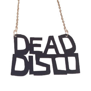 Show product details for Recycled Record Vinyl Necklace by Vling- Dead Disco