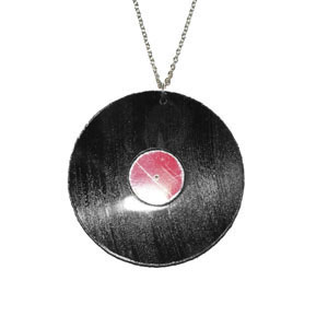 Recycled Record Vinyl Necklace by Vling- LP