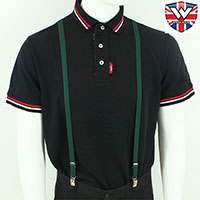 1/2" Braces by Warrior Clothing- BRITISH RACING GREEN