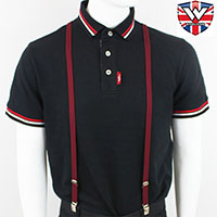 1/2" Braces by Warrior Clothing- BURGUNDY