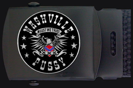 Nashville Pussy- In Lust We Trust scout belt (Canvas belt- vegan friendly. 1 size fits all)