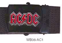AC/DC- Logo scout belt (Canvas belt- vegan friendly. 1 size fits all)