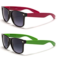 Sunglasses- BLACK WITH COLORED ARM - SALE pink only