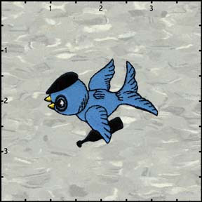 Berg's Bluebird Dude Embroidered Patch (2.25")