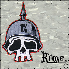 1% Skull embroidered patch (Kruse art)