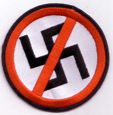 Anti Nazi- Crossed Out Swastica Embroidered Patch