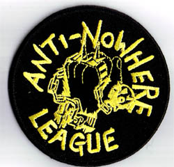 Anti Nowhere League- Spiked Fist embroidered patch
