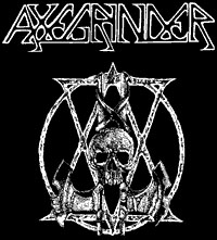 Axegrinder- Skulls & Axes cloth patch (cp1124)