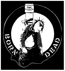 Born/Dead- Punk In Circle back patch (bp374)