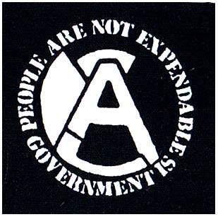 Aus Rotten- People Are Not Expendable Government Is cloth patch (cp143)