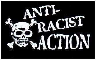 Anti Racist Action- Skull cloth patch (cp893)