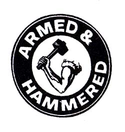 Armed And Hammered cloth patch (cp912)