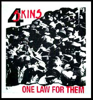 4 Skins- One Law For Them back patch (bp2)