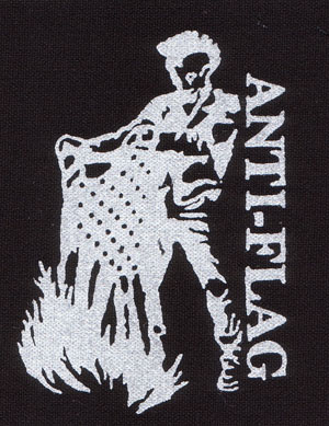 Anti Flag- Burning Flag cloth patch (cp983)