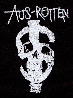 Aus Rotten- Skull Dollar cloth patch (cp1004)