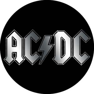 AC/DC- Chrome Logo pin (pin491)