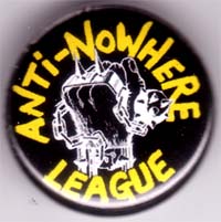 Anti Nowhere League- Spiked Fist (Black) pin (pin570)