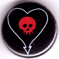 Alkaline Trio- Heart And Skull pin (pin572)
