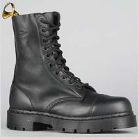 10 Eye Black Nappa Stitch Toe With Black Sole Dr. Martens Boot